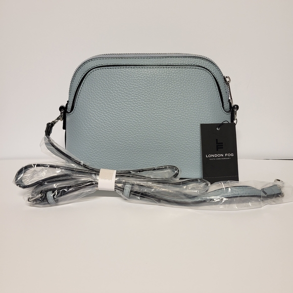 London Fog Ellie Dome Crossbody Bag Blue - Picture 2 of 9
